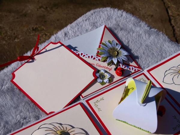 Explosionsbox zum Geburtstag, Explosion box for a birthday